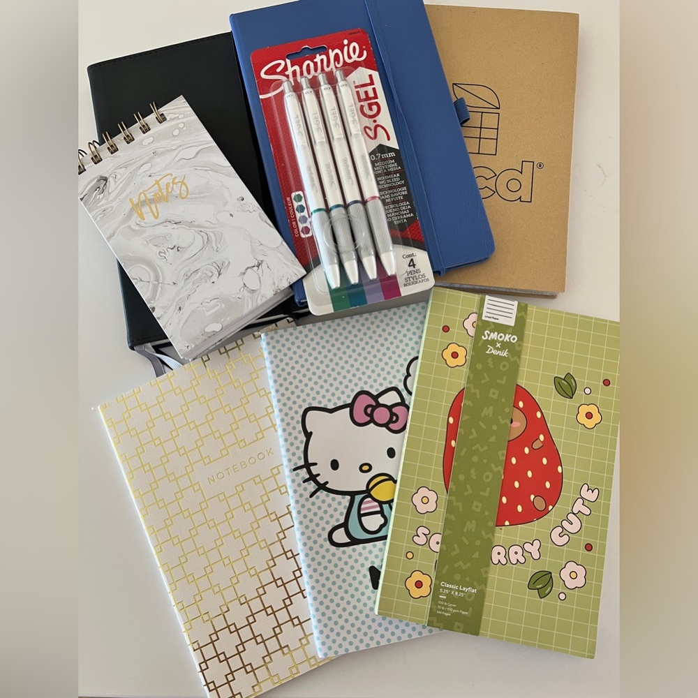 Cute Stationery Set with Notebooks and Pens